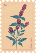 a stamp with a flower