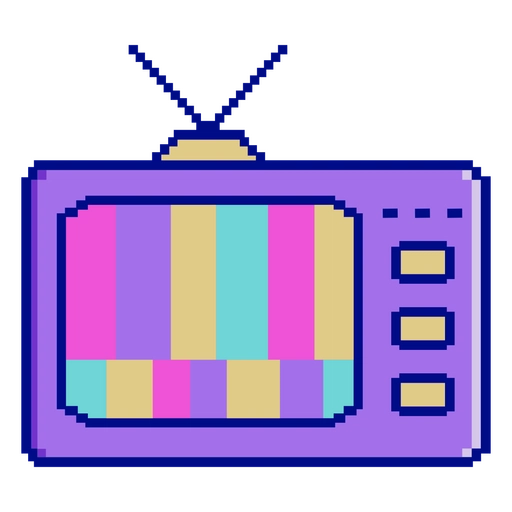 a pixel image of a tv